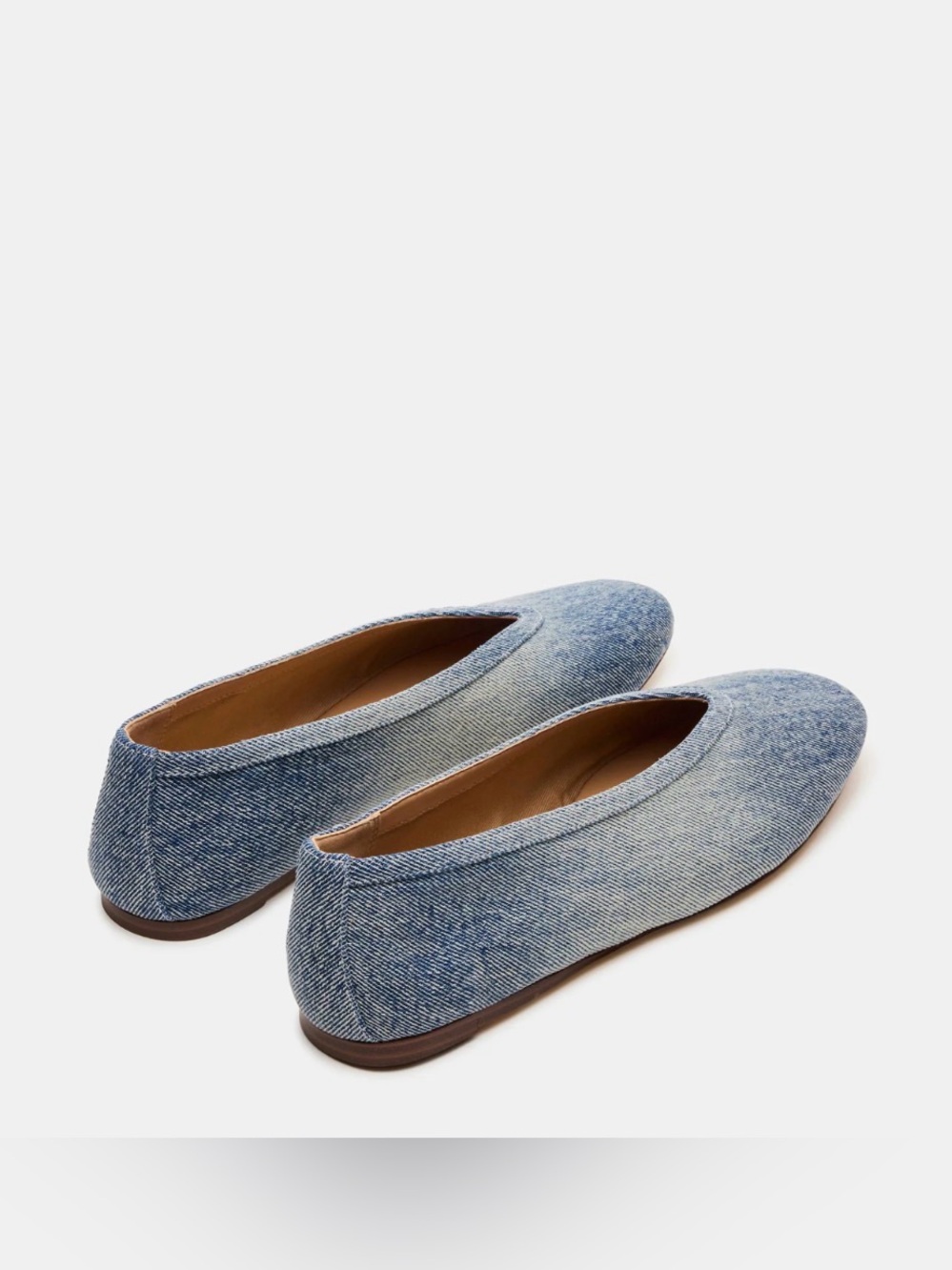 Steve Madden Denim Ballerina Flats Size 8 - Picture 3 of 6